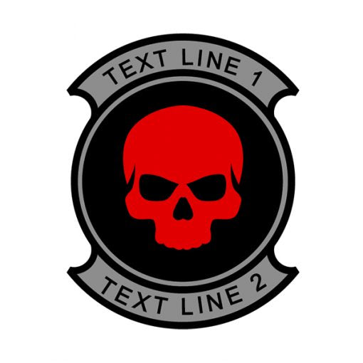 Skull Ribbons Military Patch