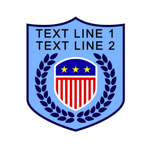 Flag Star Shield Wreath Security Patch