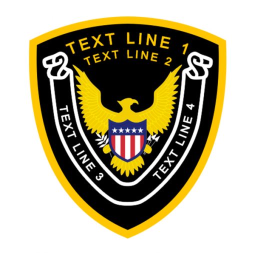 Eagle Flag Emblem II Shield Security Patch