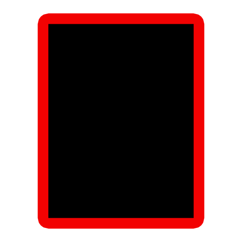 Tall Rectangle Outline Blank Patch