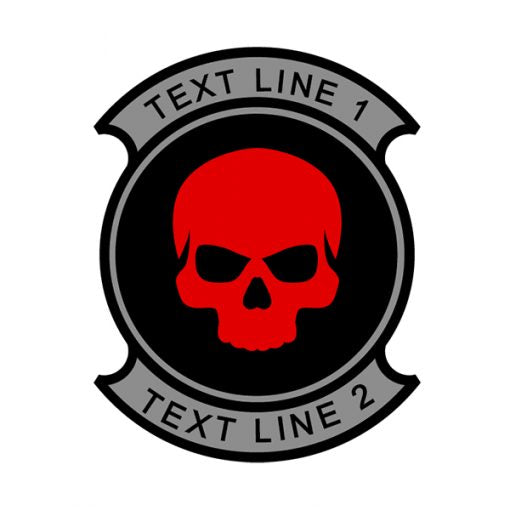 Skull Ribbons Military Patch– Build Your Patch- Custom Patches Online ...