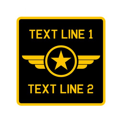 Wing Star Seal Square Military Patch– Build Your Patch- Custom Patches ...