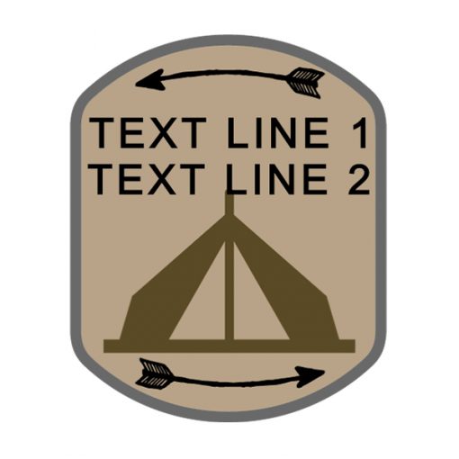 Tent Pole Arrows Camping Patch