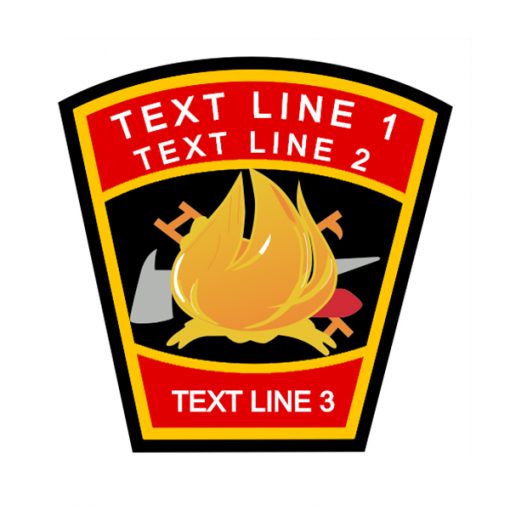 Flame Scramble Shield Firefighter Patch