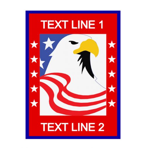 Patriotic Eagle Rectangular Security Patch