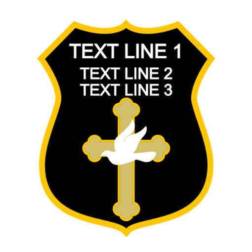 Cross Dove II Shield Religious Patch